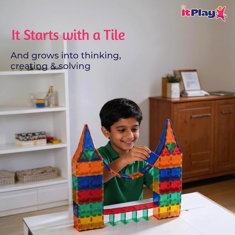 ITPlay Magnetic Tiles 117 Pcs Building Set