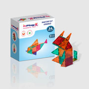 ITPlay Magnetic Tiles 34 Pcs Building Set