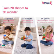 ITPlay Magnetic Tiles 34 Pcs Building Set