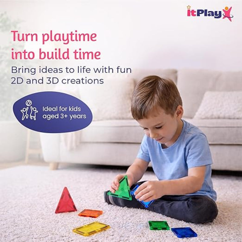 ITPlay Magnetic Tiles 34 Pcs Building Set