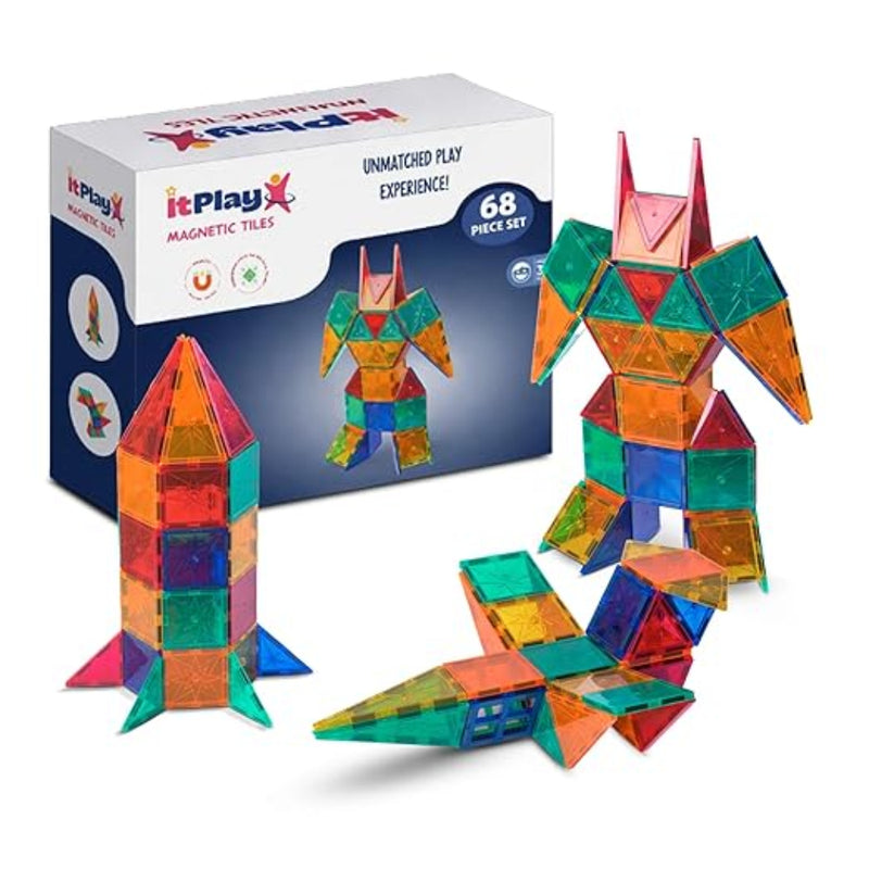 ITPlay Magnetic Tiles 68 Pcs Building Set