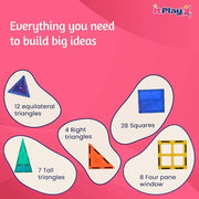 ITPlay Magnetic Tiles Building Set -59 Pcs