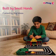 ITPlay Road Racer Theme Build Magnetic Tiles – 39 Pcs Set