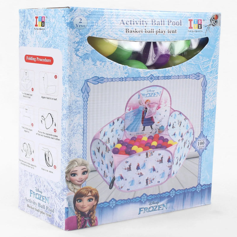 IToys Activity Ball Pool Basket Ball Play Tent - 100 Colorful Balls