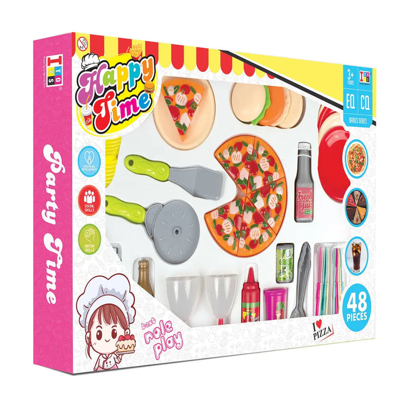 IToys Happy Time Pizza Set 48 Pieces - Mutli Color