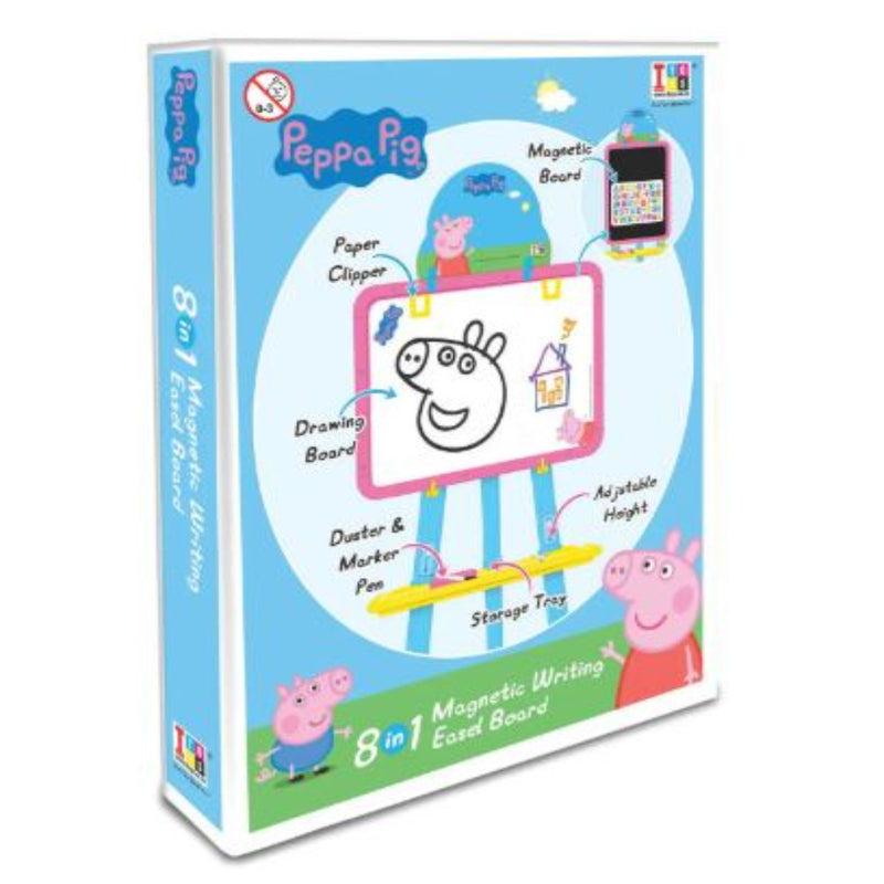 IToys Peppa Pig 8-in-1 Easel Multipurpose Writing Board for Kids