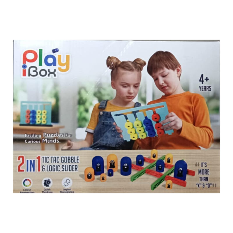 IToys Play Box 2in1 Tic Tac Gobble & logic slider