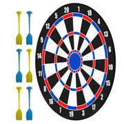 IToys Round Shaped Magnetic Dart Board with 6 Darts -Multicolor