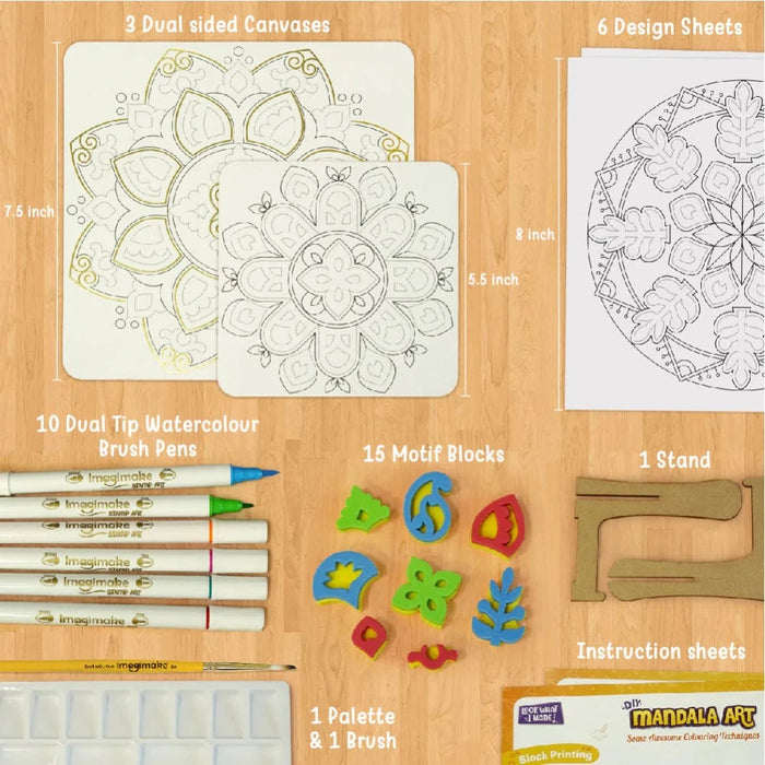ImagiMake Mandala Art Kit-Arts & Crafts-Imagimake-Toycra
