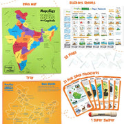 ImagiMake Mapology India Map with Flash Card