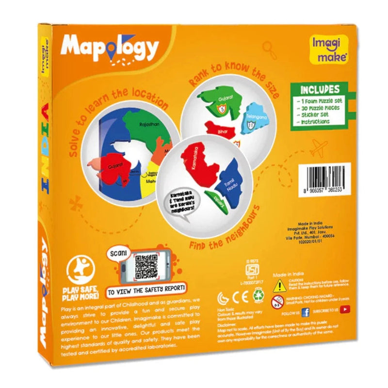 ImagiMake Mapology : States of India Map Puzzle