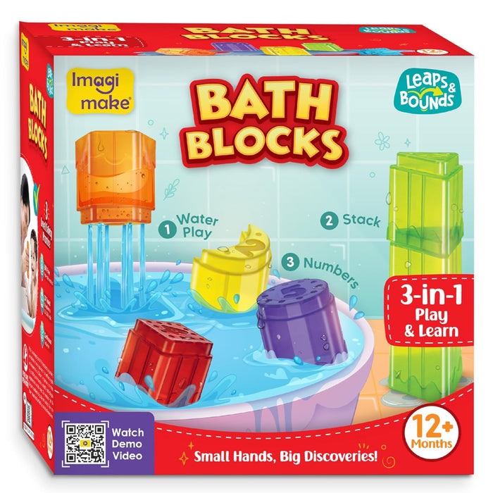 Imagimake Bath Blocks Baby Toys-Bath Toys-Imagimake-Toycra