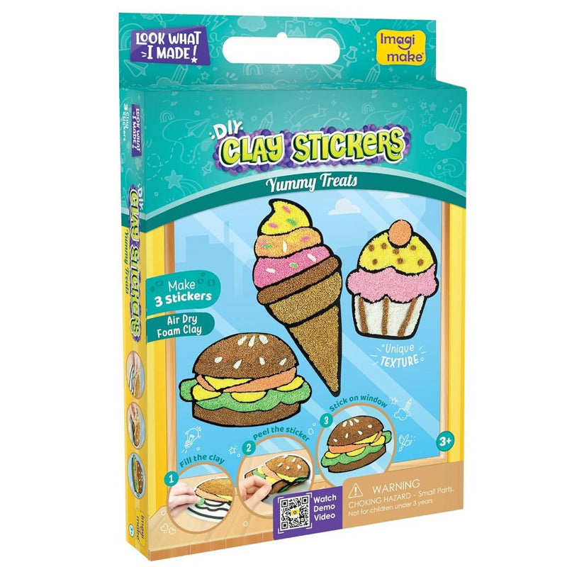 Imagimake Clay Stickers: Yummy Treats | Create 3 Unique DIY Stickers