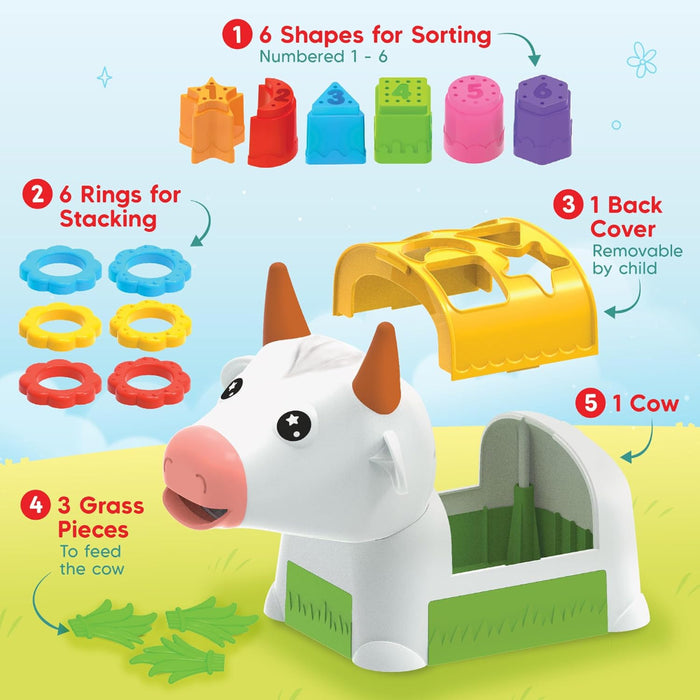 Imagimake Cow Shape Sorter-Early Learning-Imagimake-Toycra