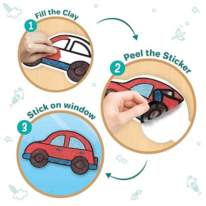 Imagimake DIY Clay Stickers Transport-Arts & Crafts-Imagimake-Toycra