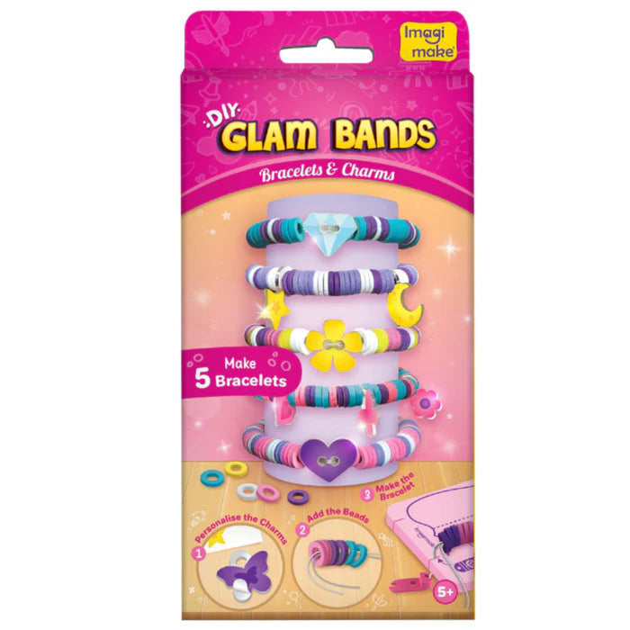 Imagimake DIY Glam Bands Bracelet & Charms-Arts & Crafts-Imagimake-Toycra