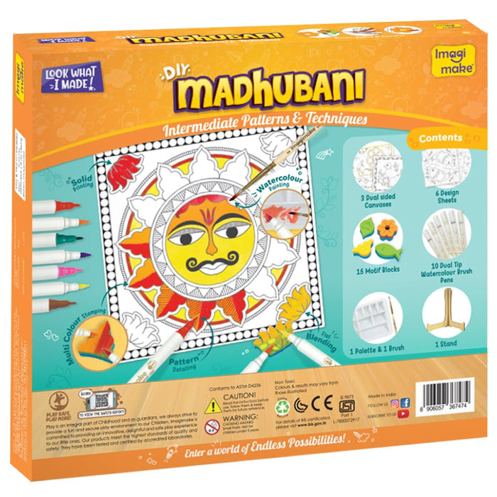 Imagimake DIY Madhubani Art Kit | Make 12 Paintings-Arts & Crafts-Imagimake-Toycra