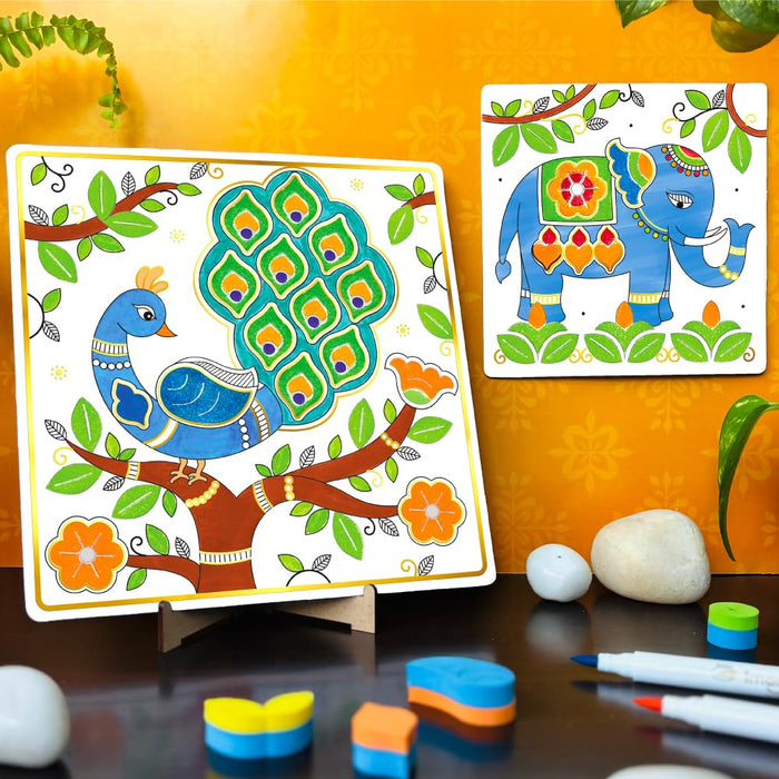 Imagimake DIY Madhubani Art Kit | Make 12 Paintings-Arts & Crafts-Imagimake-Toycra