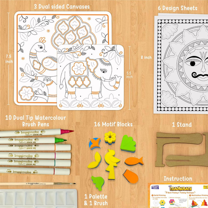 Imagimake DIY Madhubani Art Kit | Make 12 Paintings