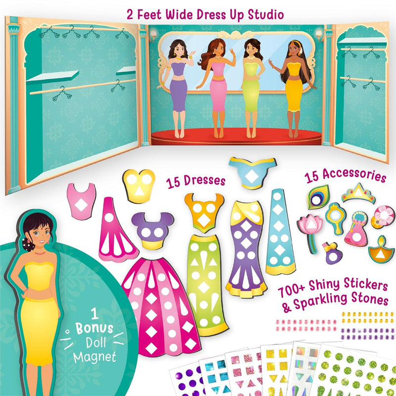 Imagimake DIY Magnetic Dress-Up Indian Princess-Arts & Crafts-Imagimake-Toycra