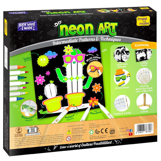 Imagimake DIY Neon Art Kit-Action & Toy Figures-Imagimake-Toycra