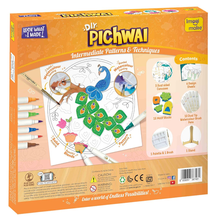 Imagimake DIY Pichwai Art Kit | Make 12 Paintings-Arts & Crafts-Imagimake-Toycra