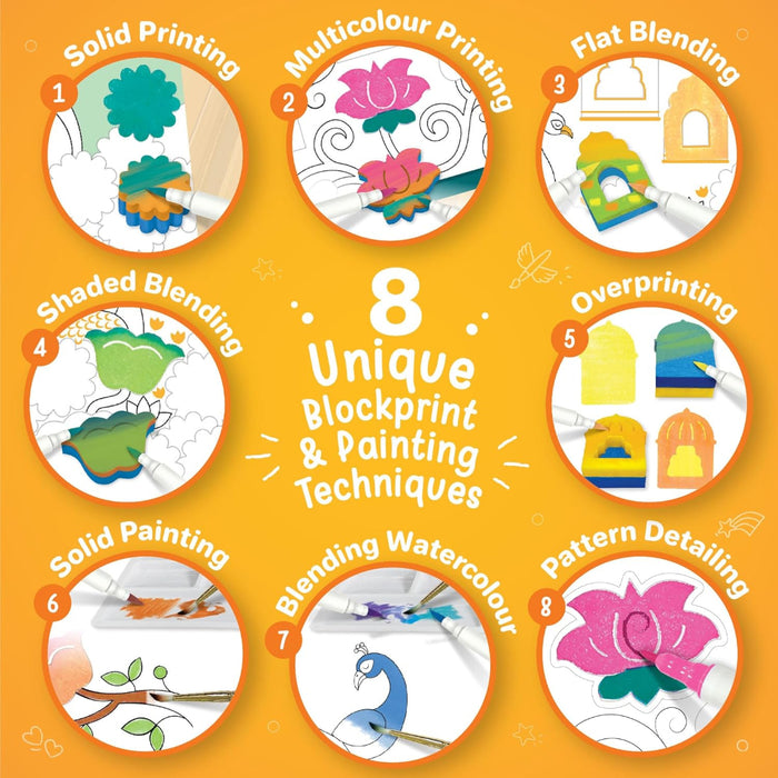 Imagimake DIY Pichwai Art Kit | Make 12 Paintings-Arts & Crafts-Imagimake-Toycra