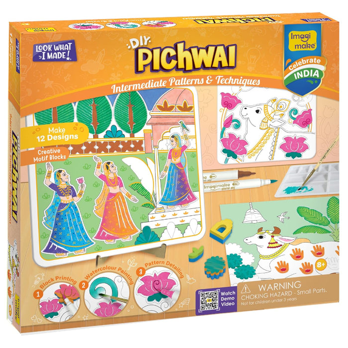 Imagimake DIY Pichwai Art Kit | Make 12 Paintings-Arts & Crafts-Imagimake-Toycra
