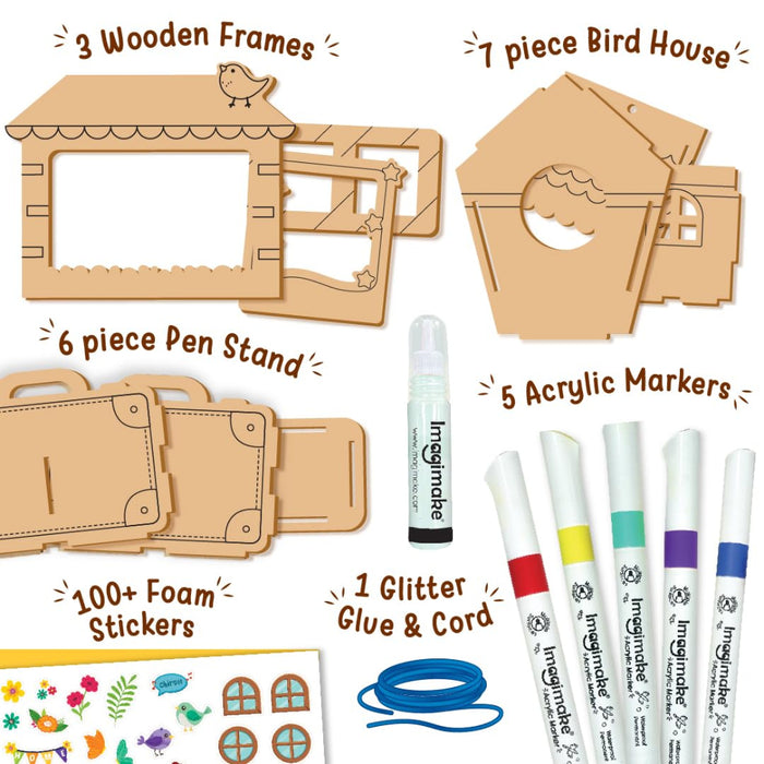 Imagimake DIY Wood Art Mega Pack-Arts & Crafts-Imagimake-Toycra