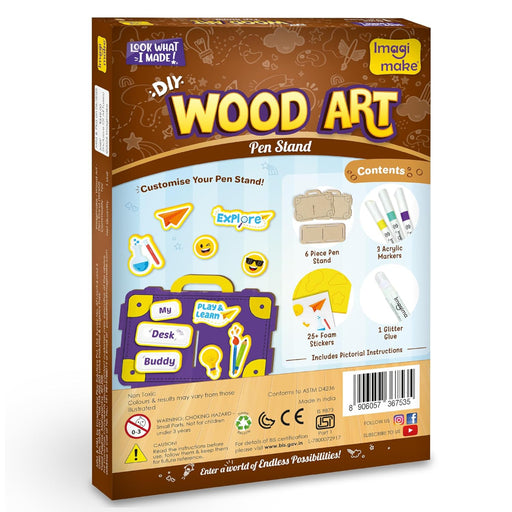 Imagimake DIY Wood Art Pen Stand-Arts & Crafts-Imagimake-Toycra