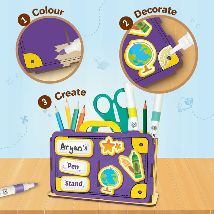 Imagimake DIY Wood Art Pen Stand-Arts & Crafts-Imagimake-Toycra