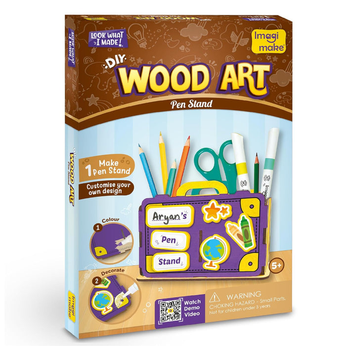 Imagimake DIY Wood Art Pen Stand-Arts & Crafts-Imagimake-Toycra