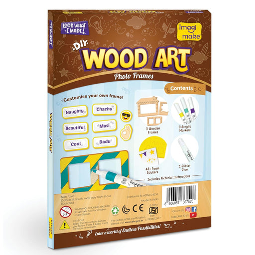 Imagimake DIY Wood Art Photo Frame-Arts & Crafts-Imagimake-Toycra