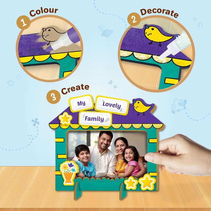 Imagimake DIY Wood Art Photo Frame-Arts & Crafts-Imagimake-Toycra