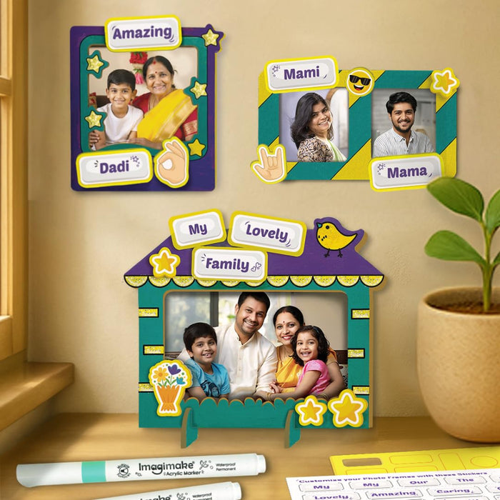 Imagimake DIY Wood Art Photo Frame-Arts & Crafts-Imagimake-Toycra
