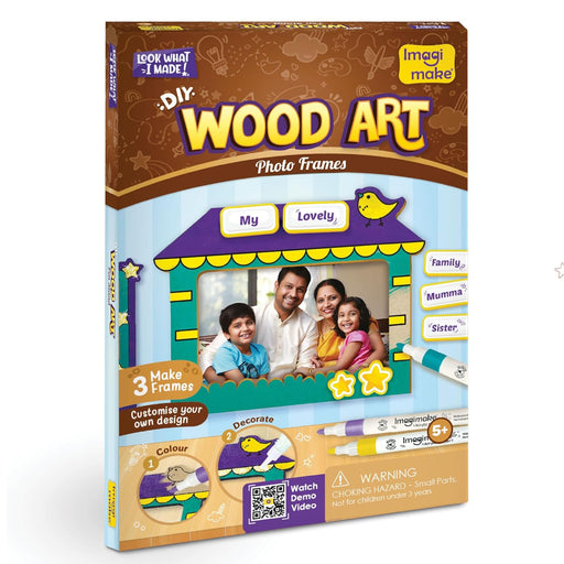 Imagimake DIY Wood Art Photo Frame-Arts & Crafts-Imagimake-Toycra