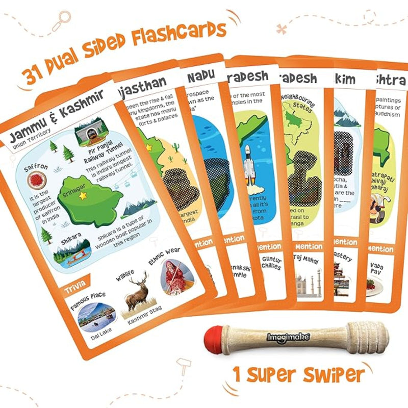 Imagimake Kids Mapology India Flash Cards