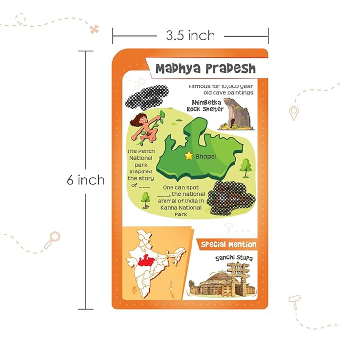 Imagimake Kids Mapology India Flash Cards-Kids Games-Imagimake-Toycra