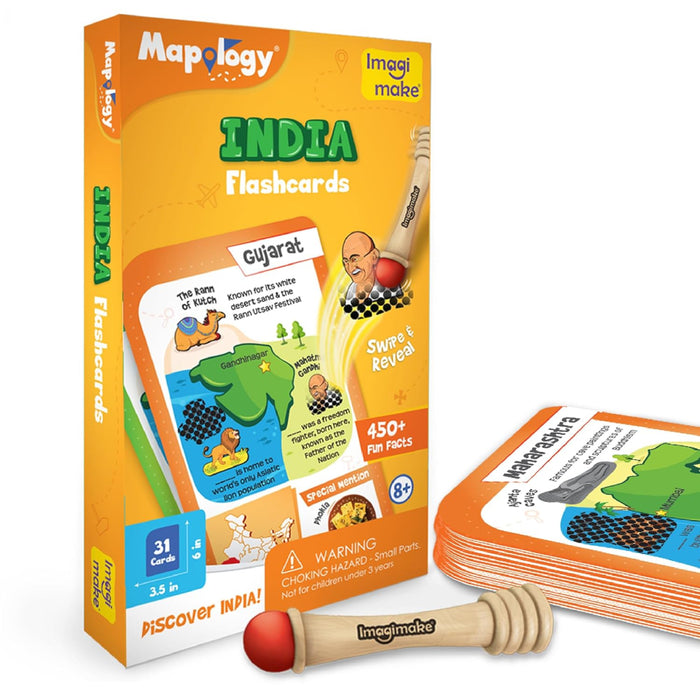 Imagimake Kids Mapology India Flash Cards-Kids Games-Imagimake-Toycra
