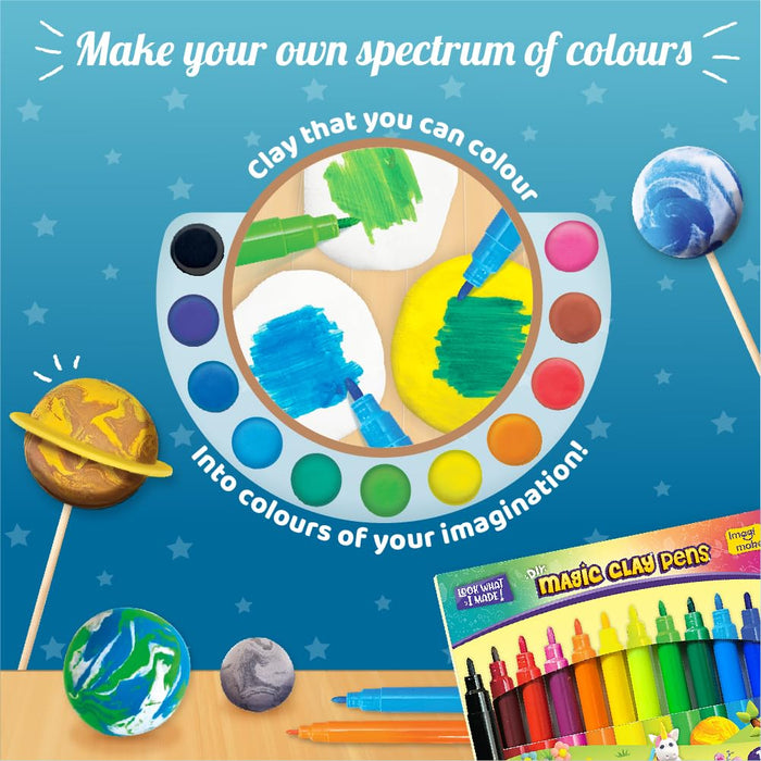 Imagimake Magic Clay | Colour & Create | Solar System Craft Kit