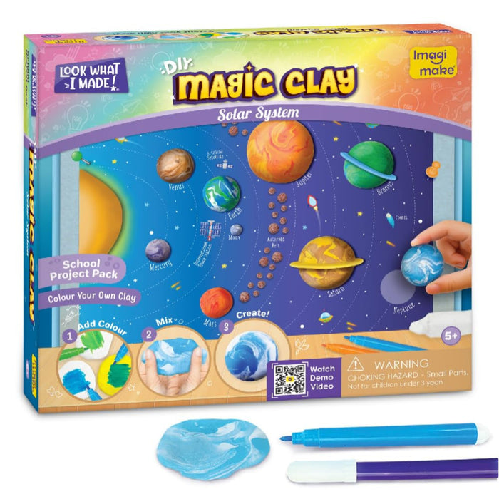 Imagimake Magic Clay | Colour & Create | Solar System Craft Kit
