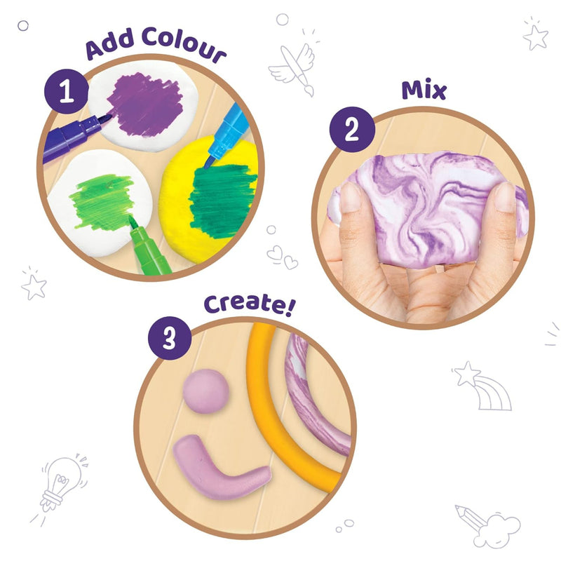 Imagimake Magic Clay Marbling Animals Craft Kit