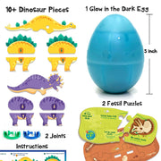Imagimake Mapology Glow in The Dark Dinosaur Figure Set & Egg