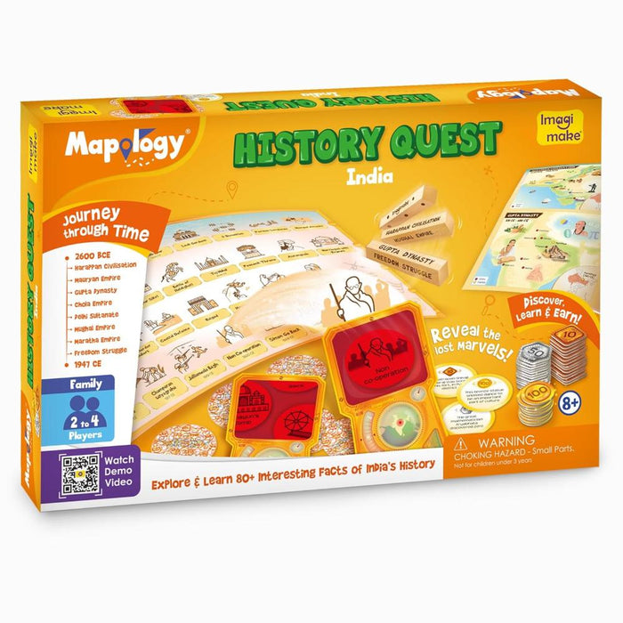 Imagimake Mapology History Quest India-Board Games-Imagimake-Toycra