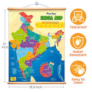 Imagimake Mapology India Map with Reusable Stickers