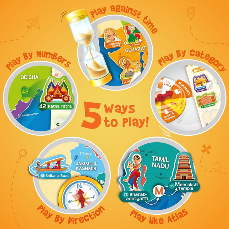 Imagimake Mapology India Map with Reusable Stickers