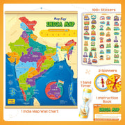 Imagimake Mapology India Map with Reusable Stickers