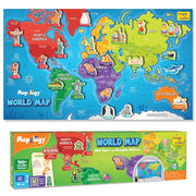 Imagimake Mapology World Map with Reusable Stickers