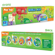 Imagimake Mapology World Map with Reusable Stickers