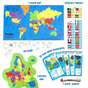 Imagimake Mapology World With Flags & Flashcards With 1 Monument Set